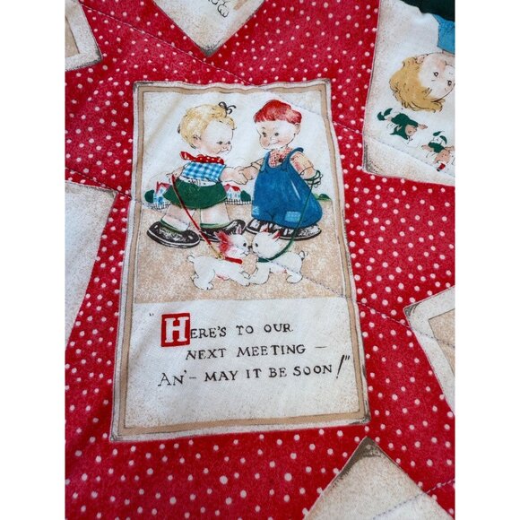 Handmade quilted Christmas Santa decor Debbie Mumm fabric children angel snowmen - Picture 7 of 16